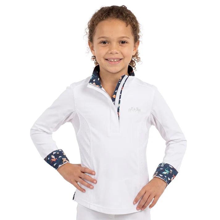 Equine Couture Girls Dragon Long Sleeve Competition Shirt