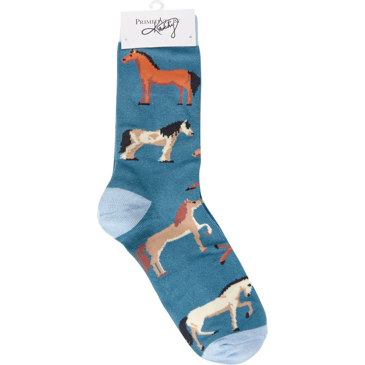 Horses Make Me Happy Box Sign And Sock Set - sku to order - 60048412