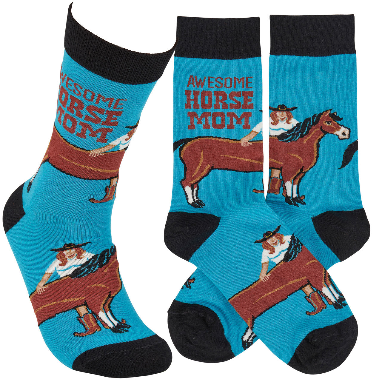 Awesome Horse Mom Socks - sku to order - 60048423