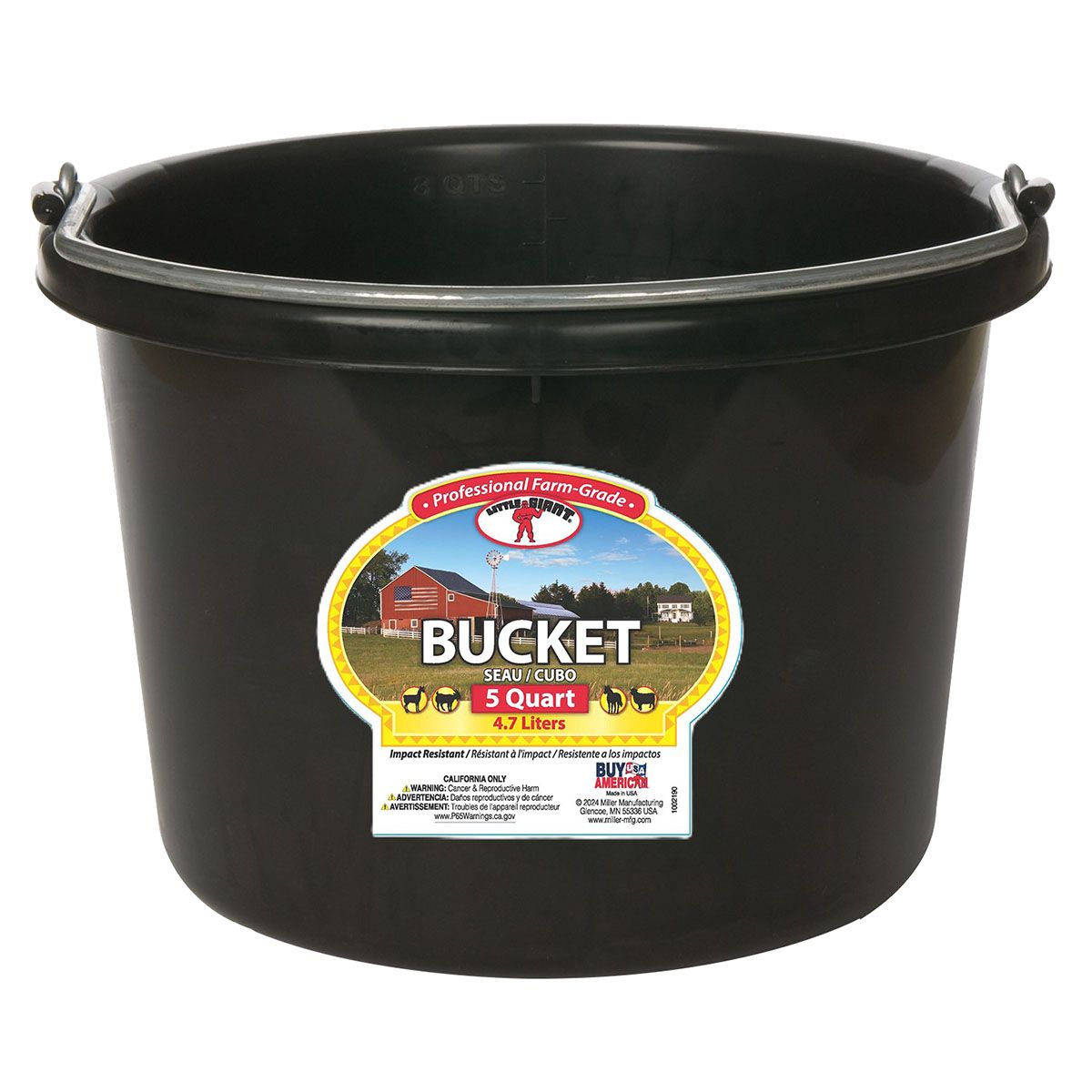 DuraFlex 5 Quart Plastic Round Bucket