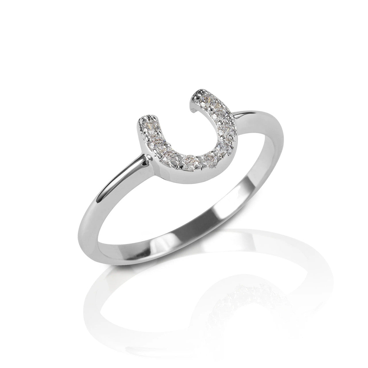 Kelly Herd Clear Horseshoe Ring - main