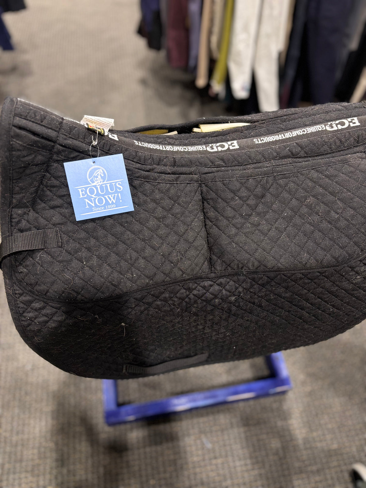 Used Dressage Black ECP Saddle Pad with Shims