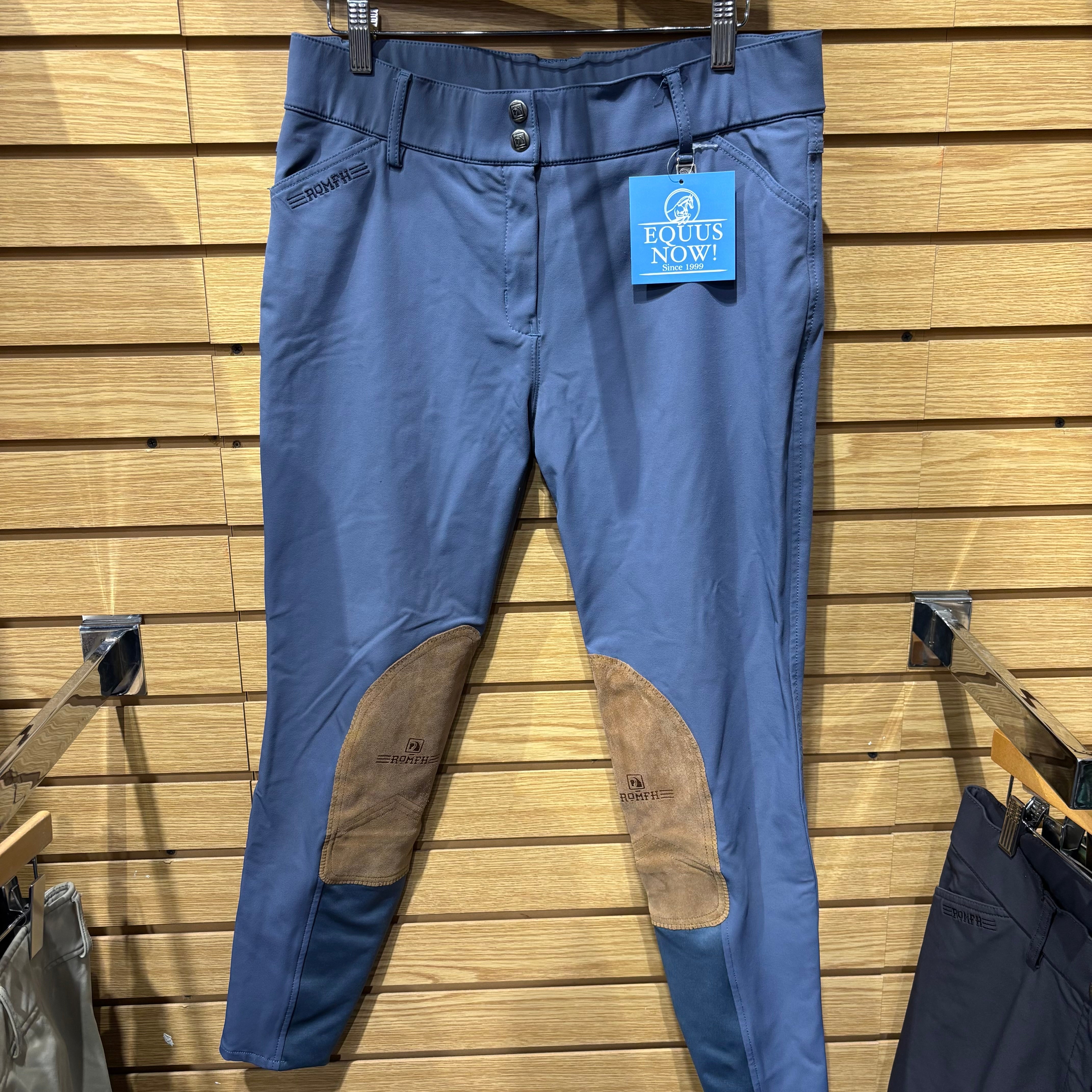 Used Romfh 30R Blue Knee Patch Breeches