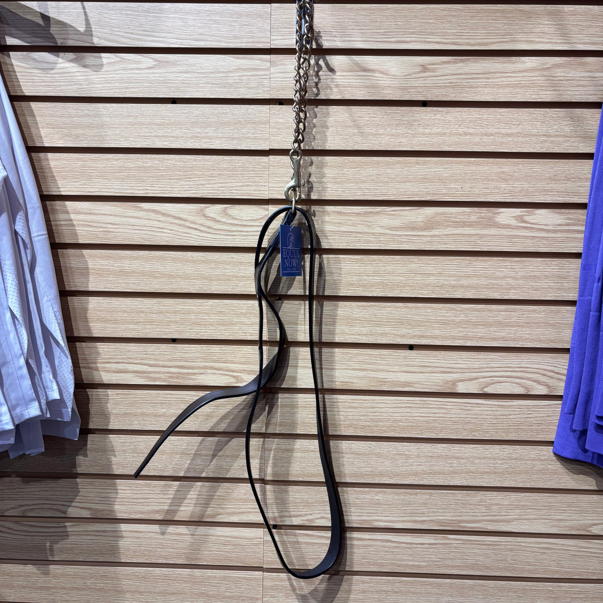 Used Brown Brave Horse Champion Leather Lead with Chain