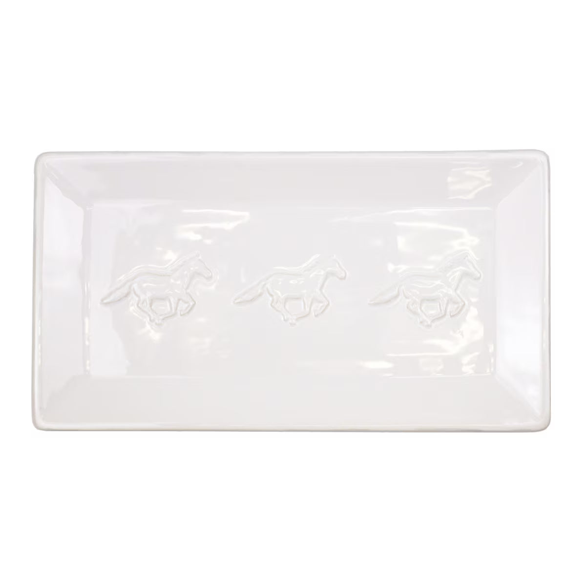Horse Embossed Rectangle Platter