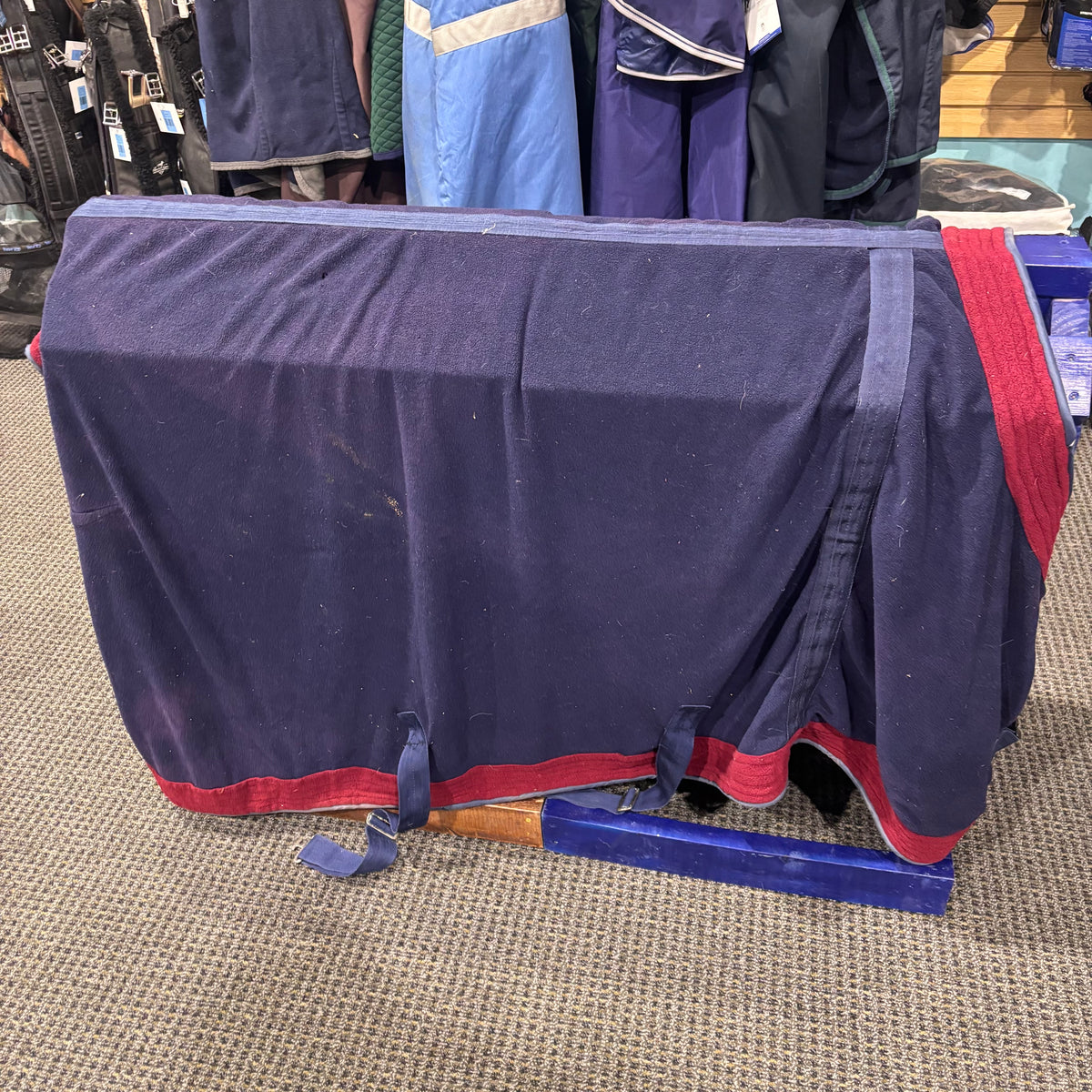 Used 64" Navy/Maroon Fleece Cooler