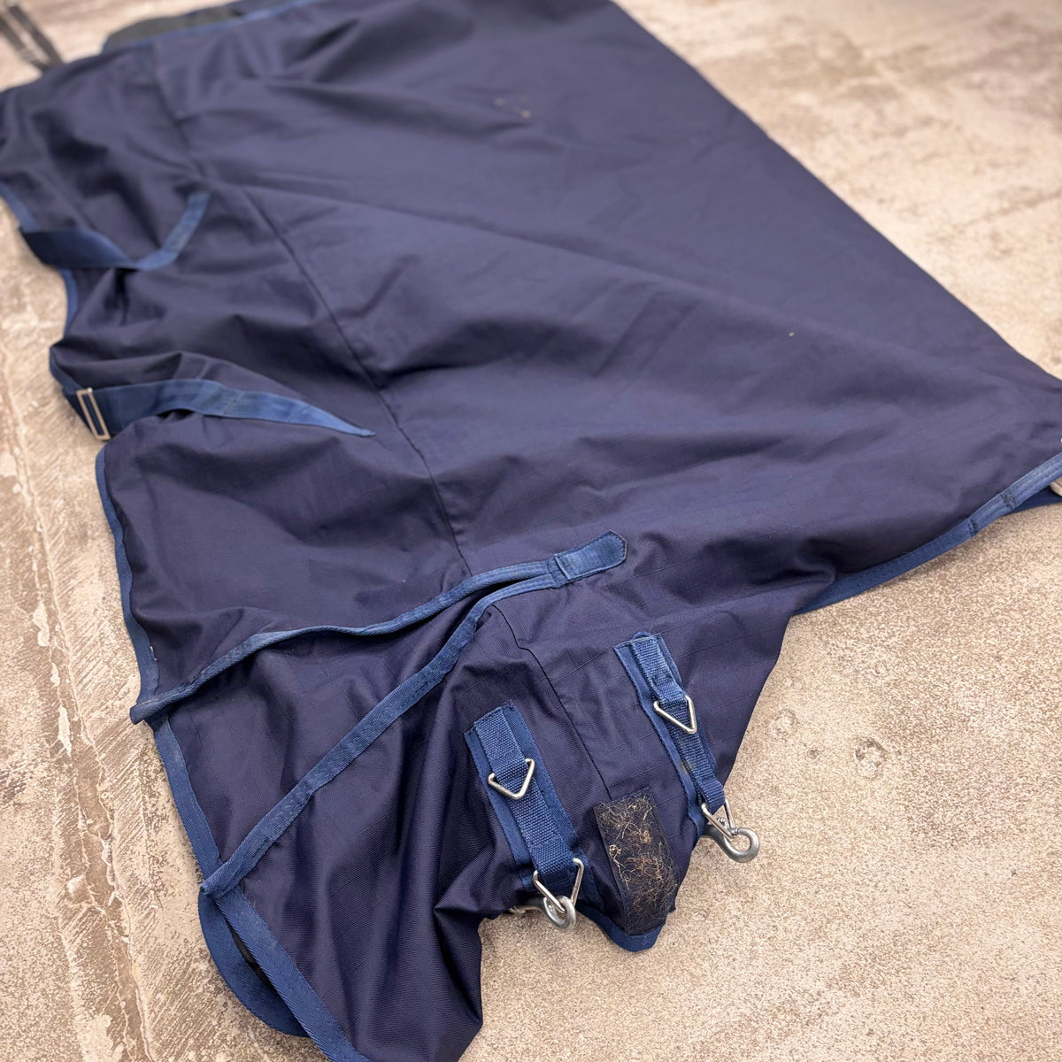 Used 78" Navy Rider's Horse Clothing International Turnout Blanket Medium-Heavy