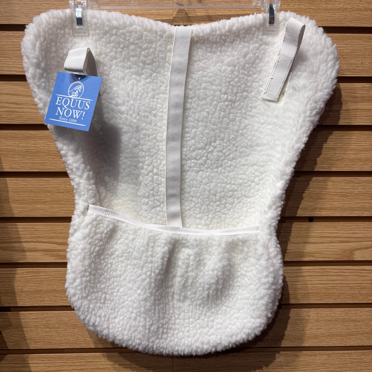 Used White Wool English Seat Saver