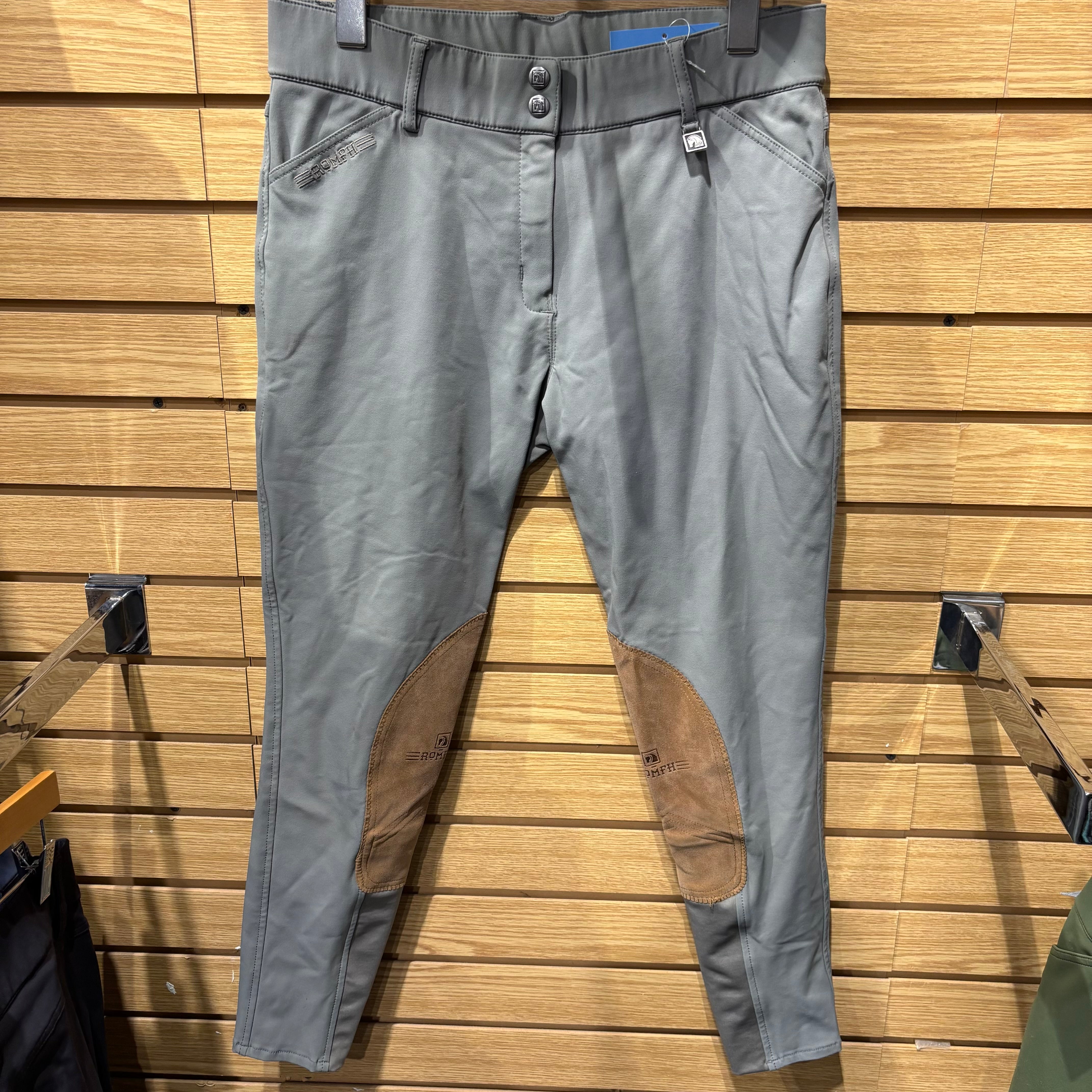 Used Romfh 30R Grey Knee Patch Breeches