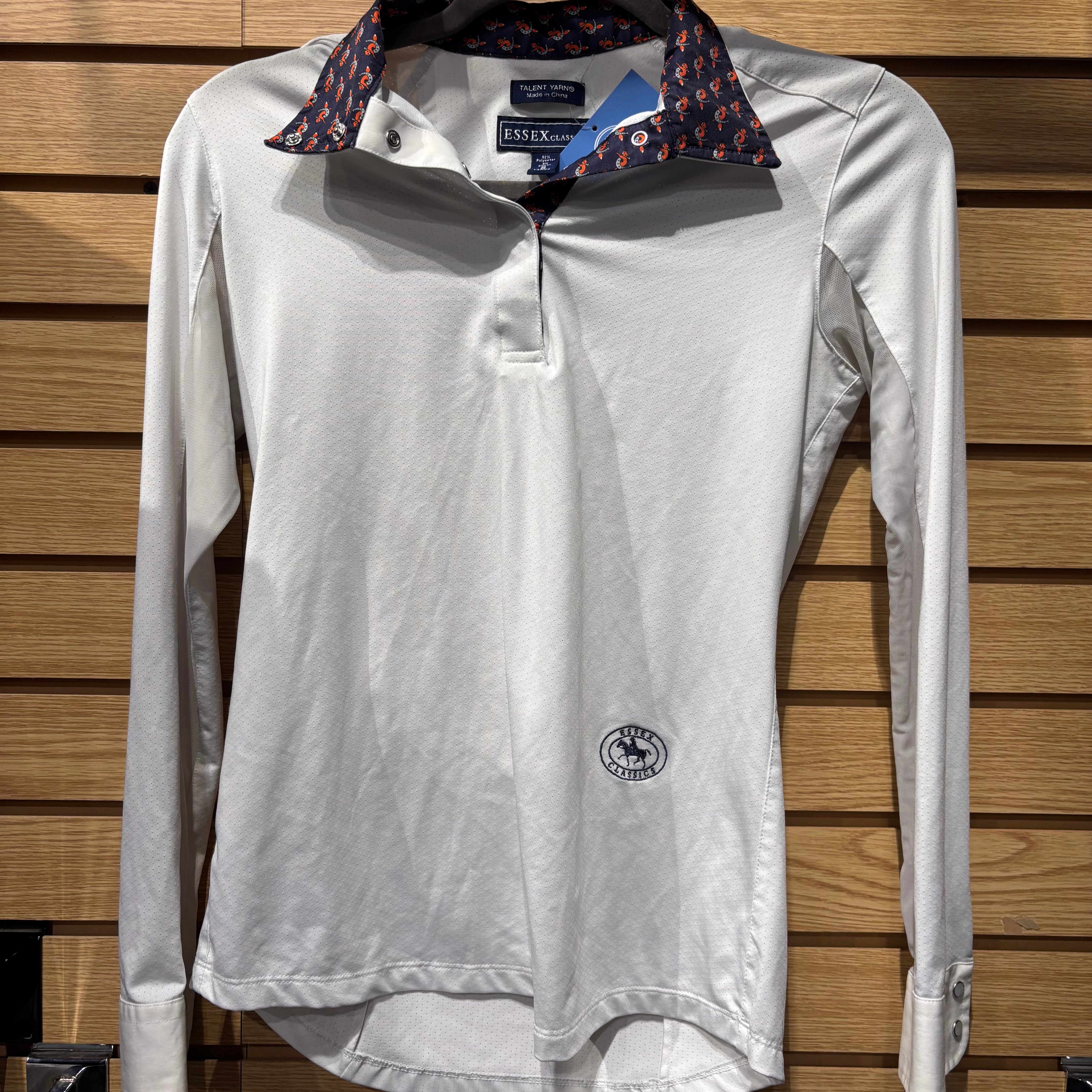 Used Small White Essex Classics Long Sleeve Show Shirt