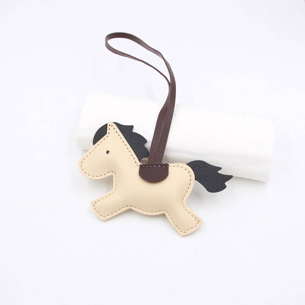 Leather Horse Bag Charm