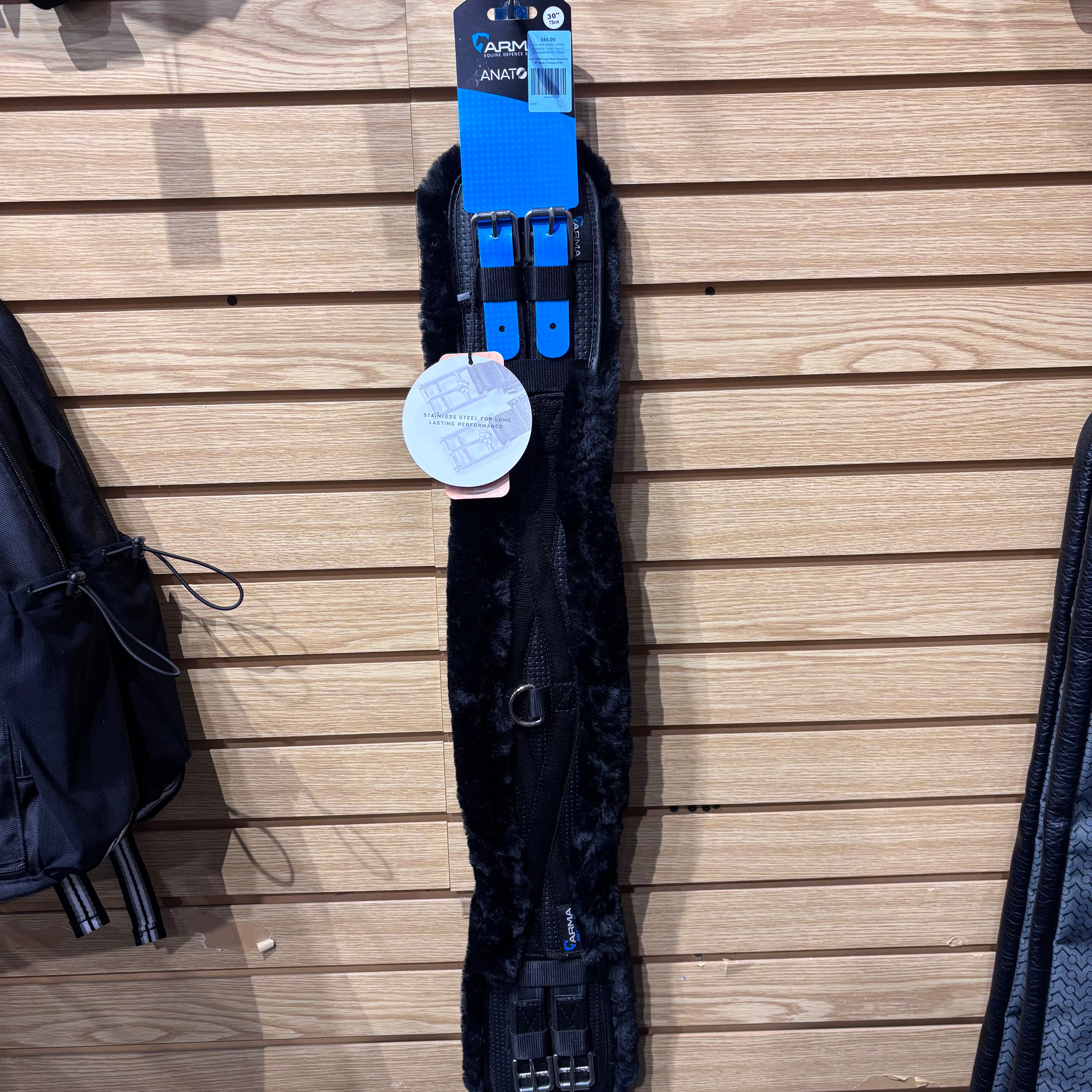 Used ARMA SupaFleece Anatomic 30" Black Dressage Girth