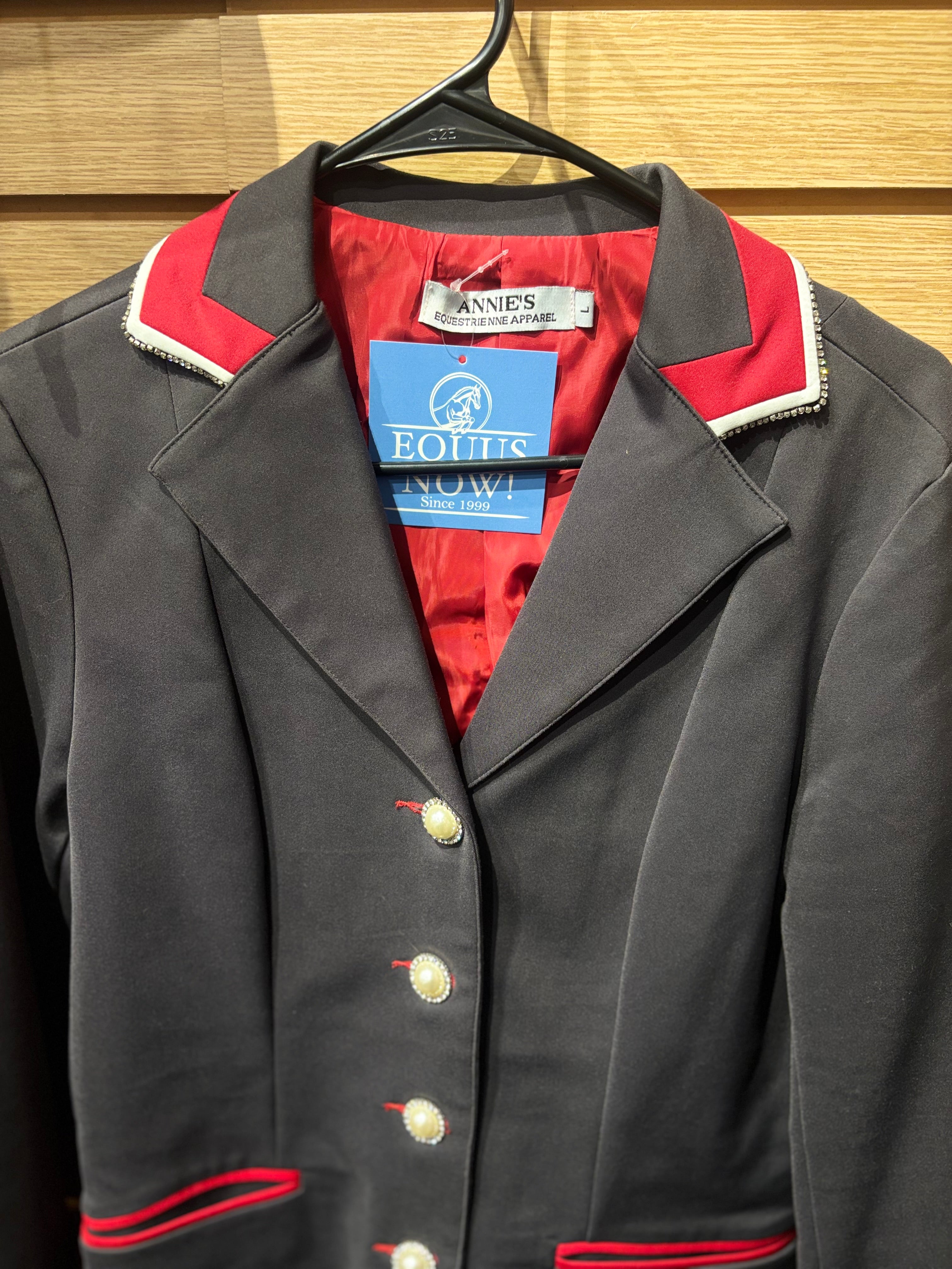 Used Large Annies Equestrienne Apparel Grey Show Coat