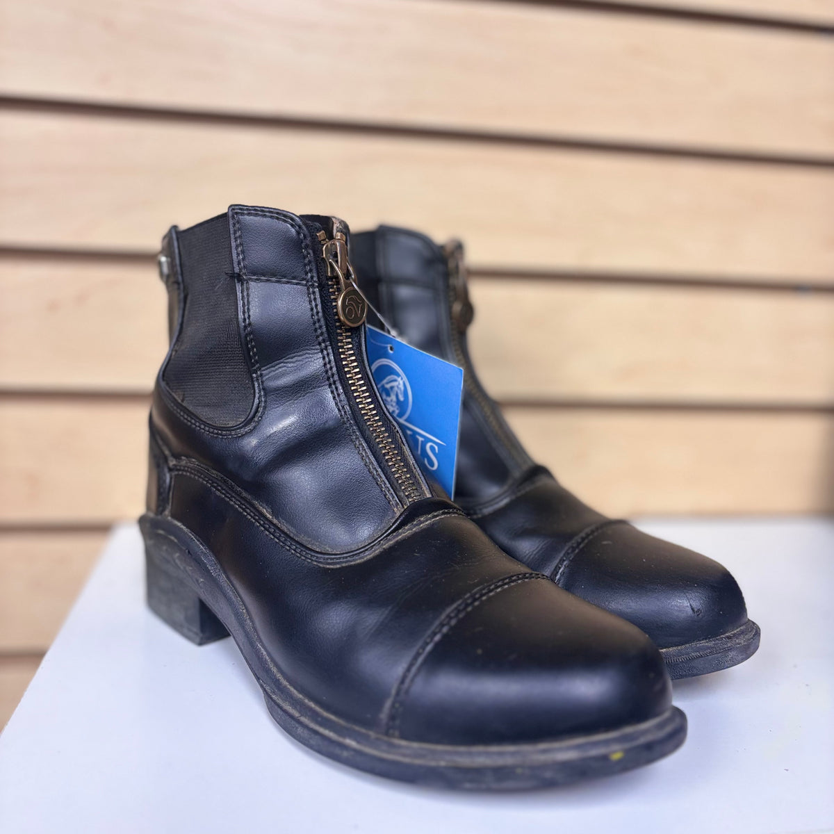 Used Child 4 Black Ovation Quantum Zip Paddock Boots