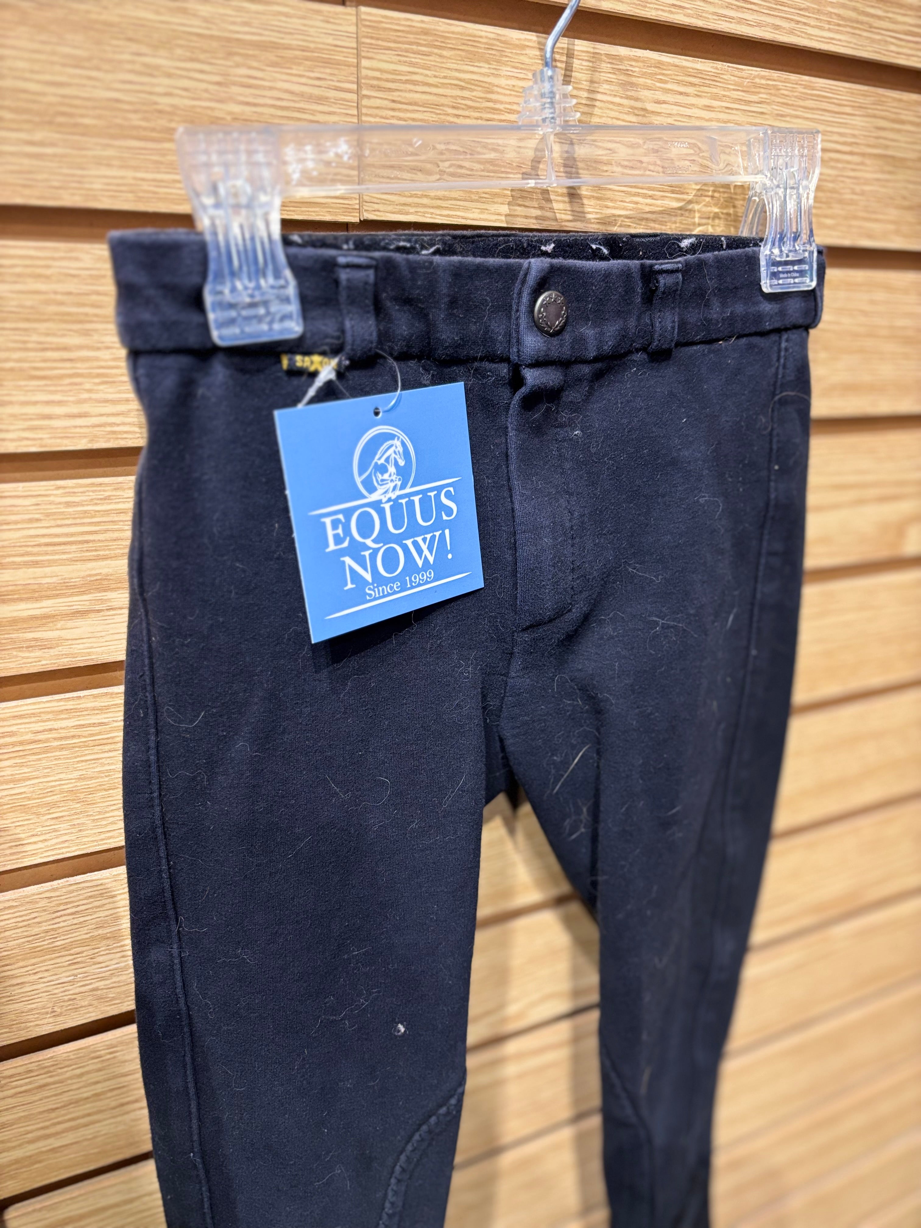 Used Child 10 Black Saxon Knee Patch Breeches