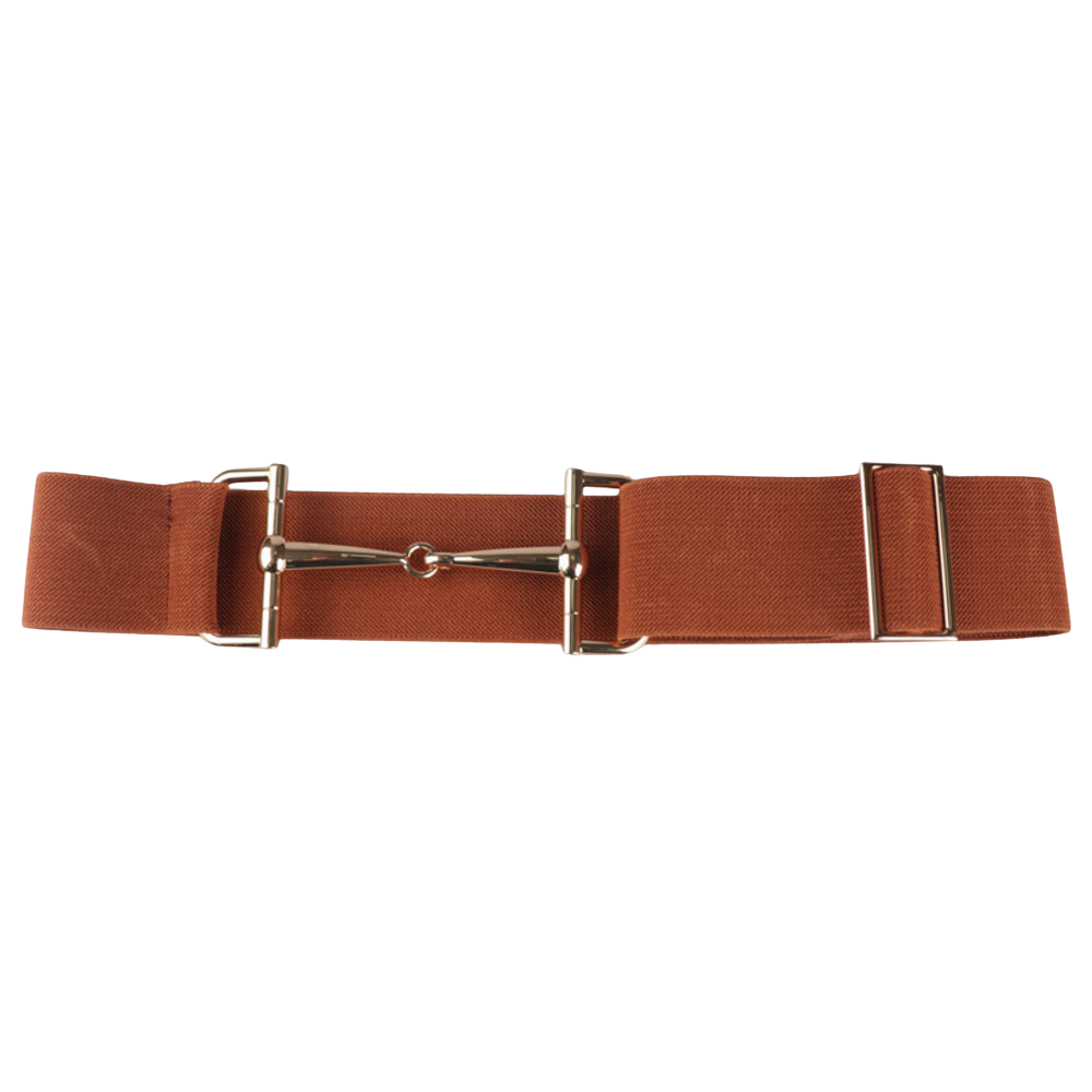 ELASTIC STRETCH BELT WITH HORSEBIT DETAIL
