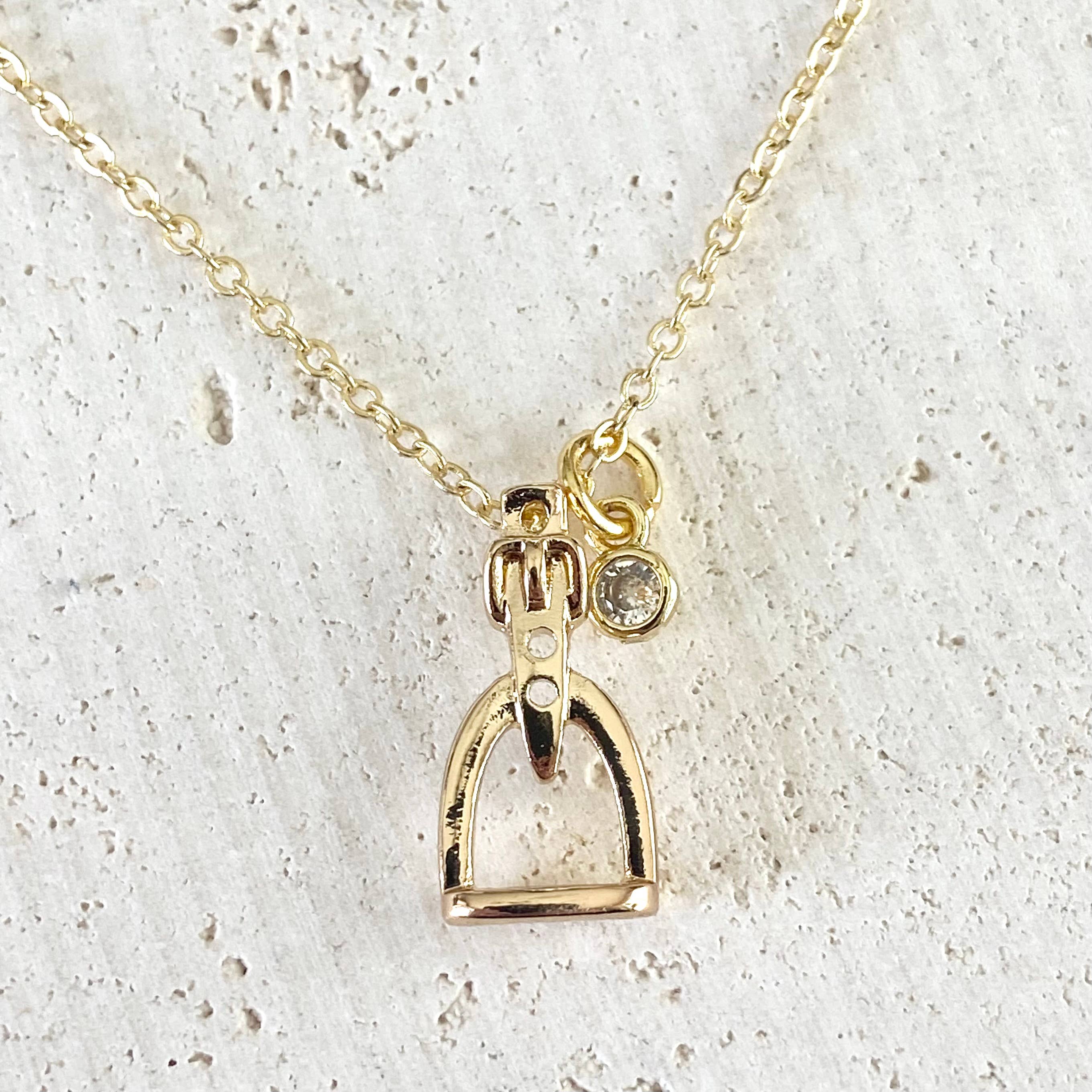 VB&CO Designs Handmade Jewelry - Horse jewelry stirrup necklace, equestrian, derby