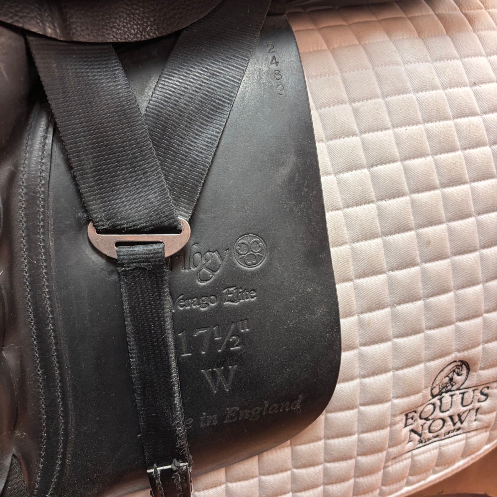 Used Trilogy Verago Elite Dressage Saddle 17.5" Wide Tree