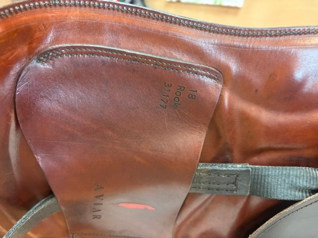 Used Aviar Rook 1.0 Brown Dressage Saddle 18" Wide Tree