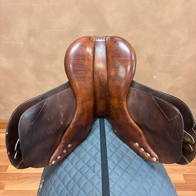 Used Bruno Delgrange Pony Jump Saddle 15" Medium Tree