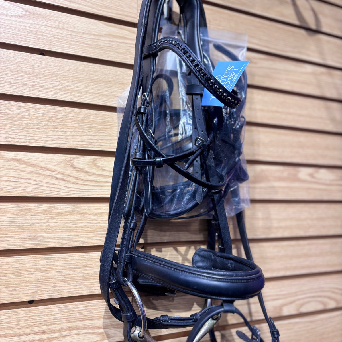 Used Cob Black JS Conversion Bridle with KK Ultra Double Jointed Bit