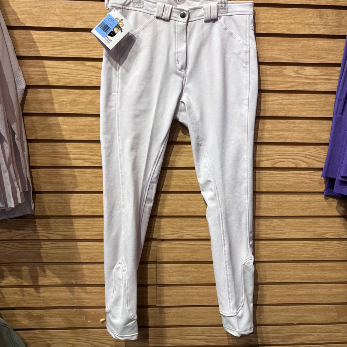 Used Mink Horse of Denmark EU 40 White Full Seat Breeches