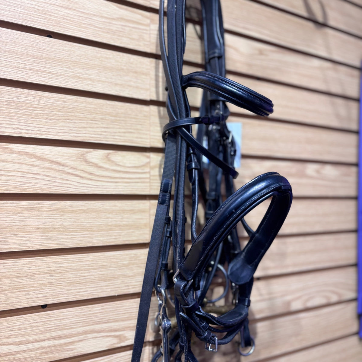 Used Cob Black Joseph Sterling Double Bridle with HS Weymouth and Snaffle
