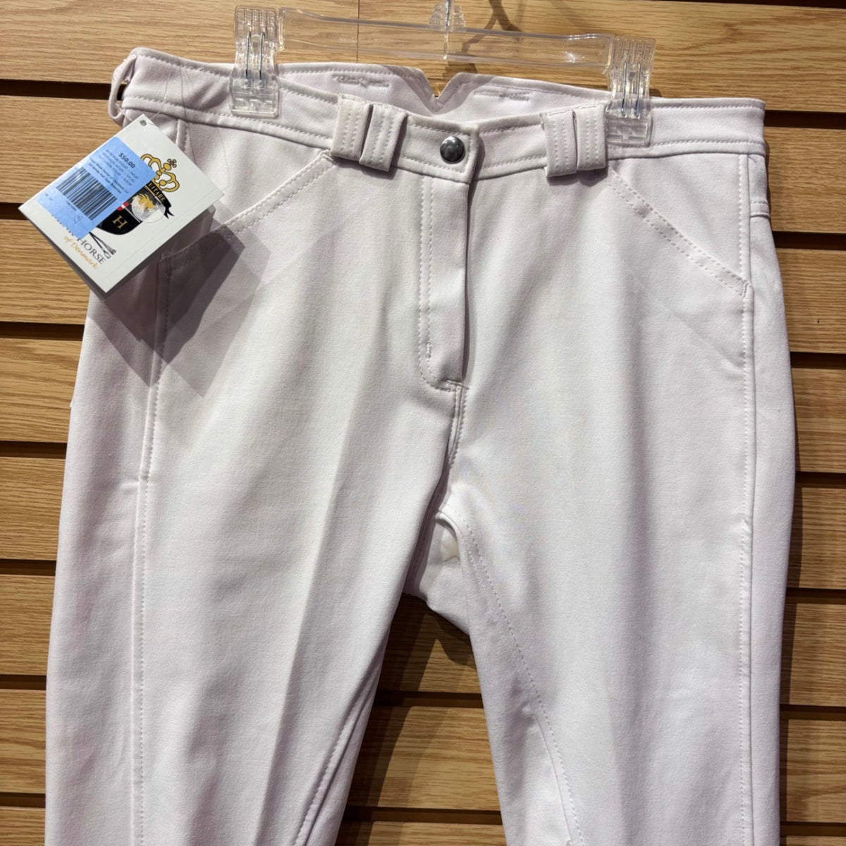 Used Mink Horse of Denmark EU 40 White Full Seat Breeches