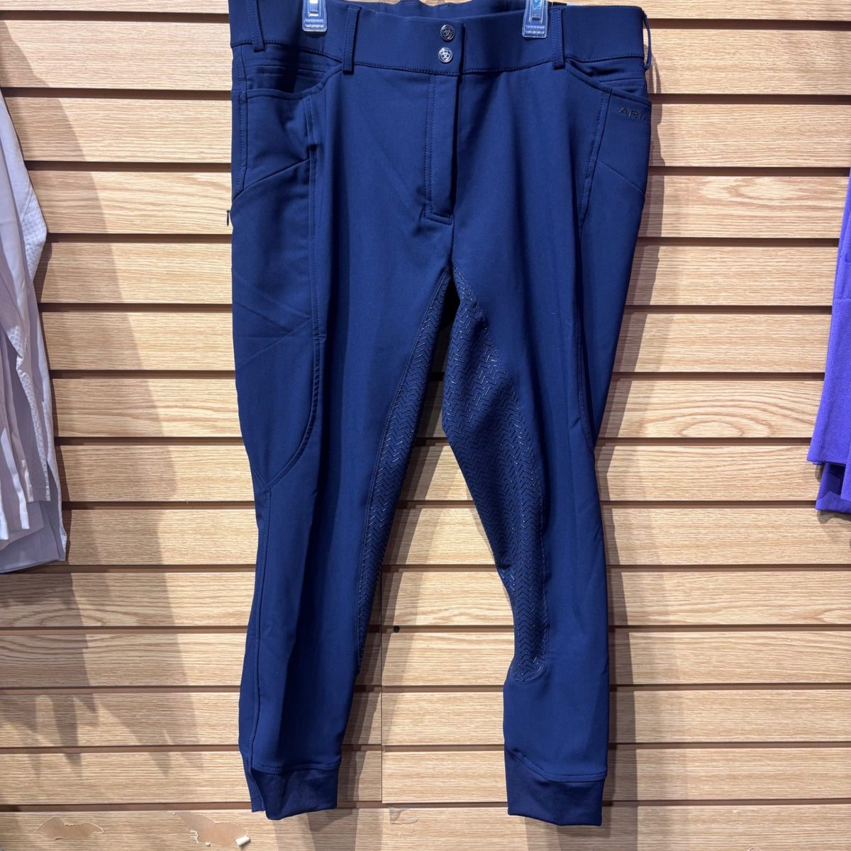 Used 36R Navy Ariat Pro Series Full Seat Breeches