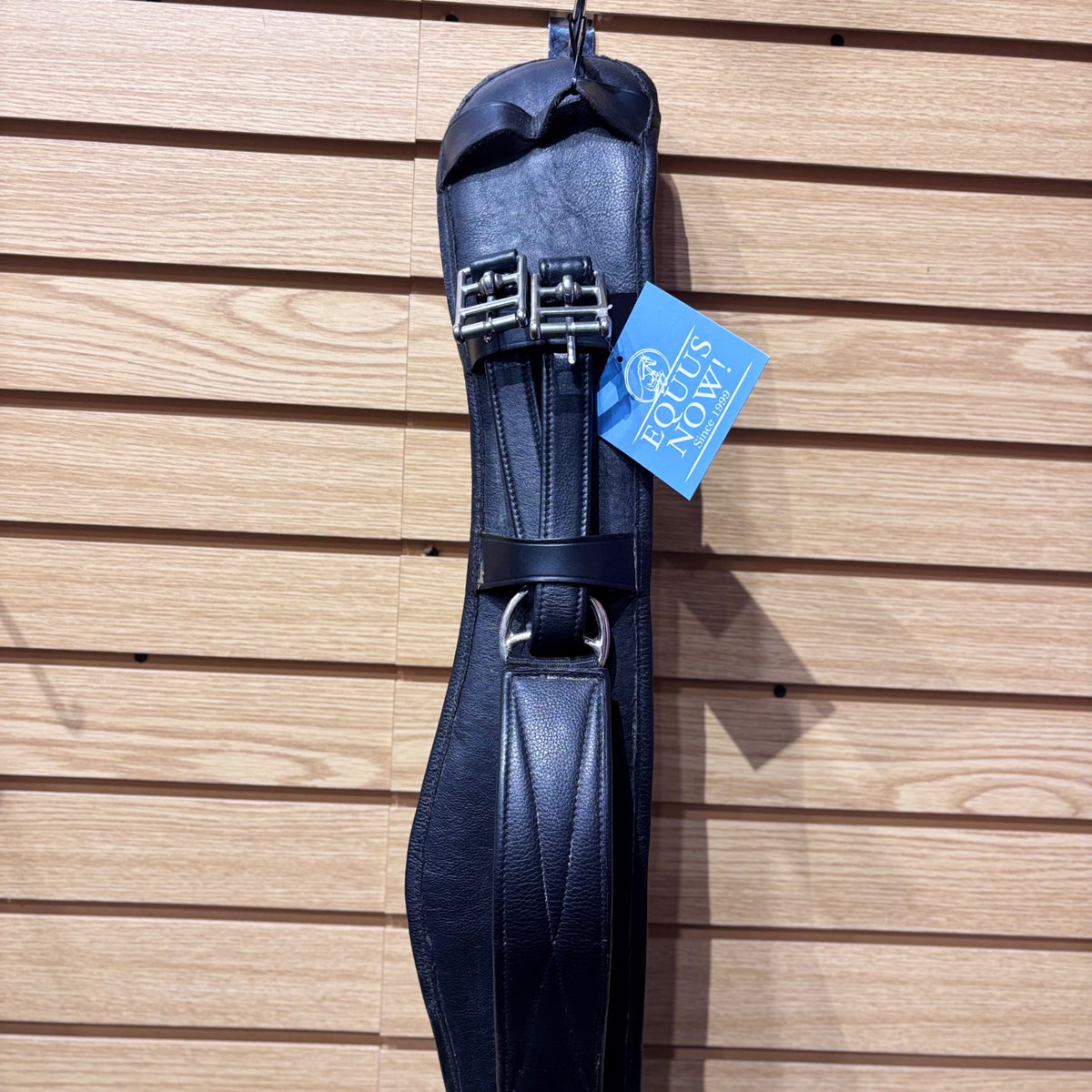 Used 30" Black Padded Leather Dressage Girth