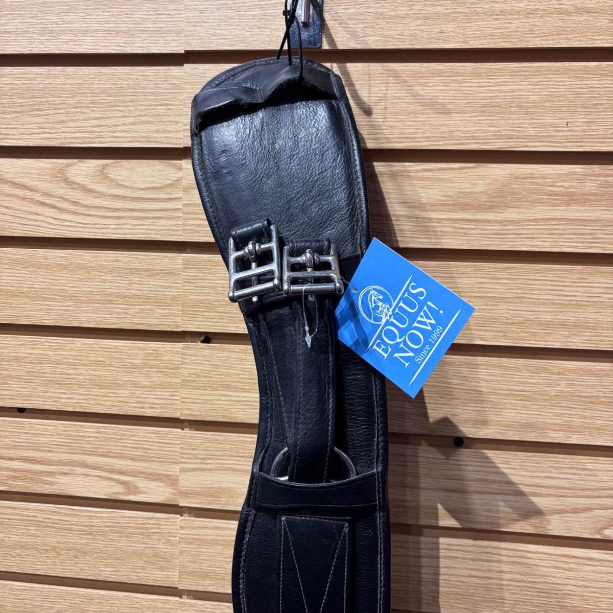 Used 24" Black Nunn Finer Padded Leather Dressage Girth