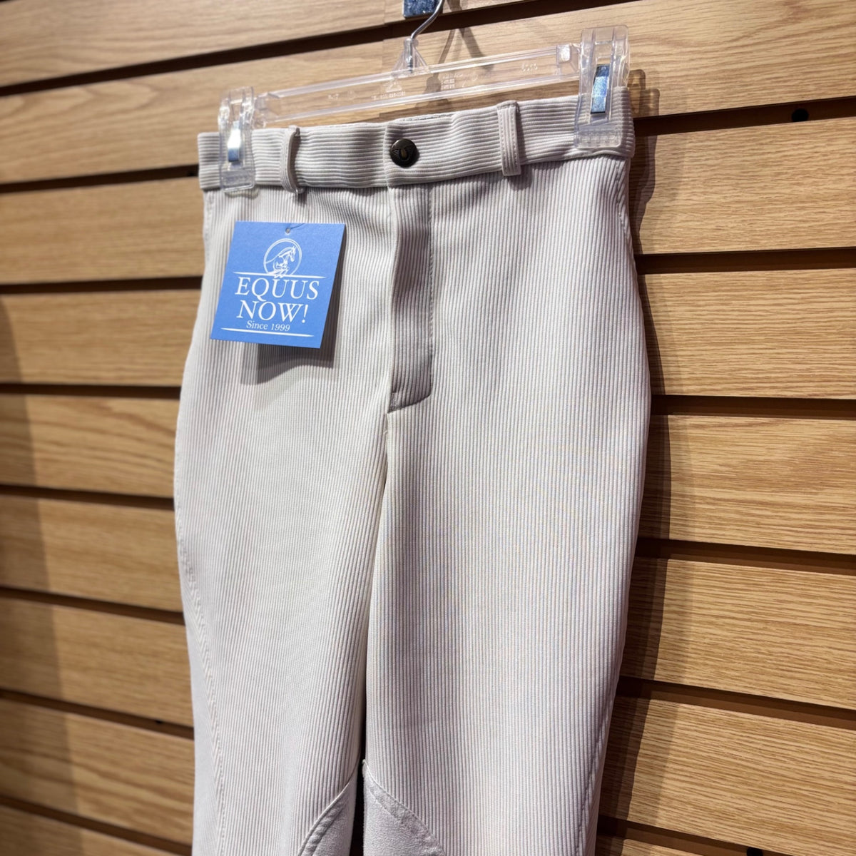 Used Youth 8 White Tuffrider Knee Patch Breeches