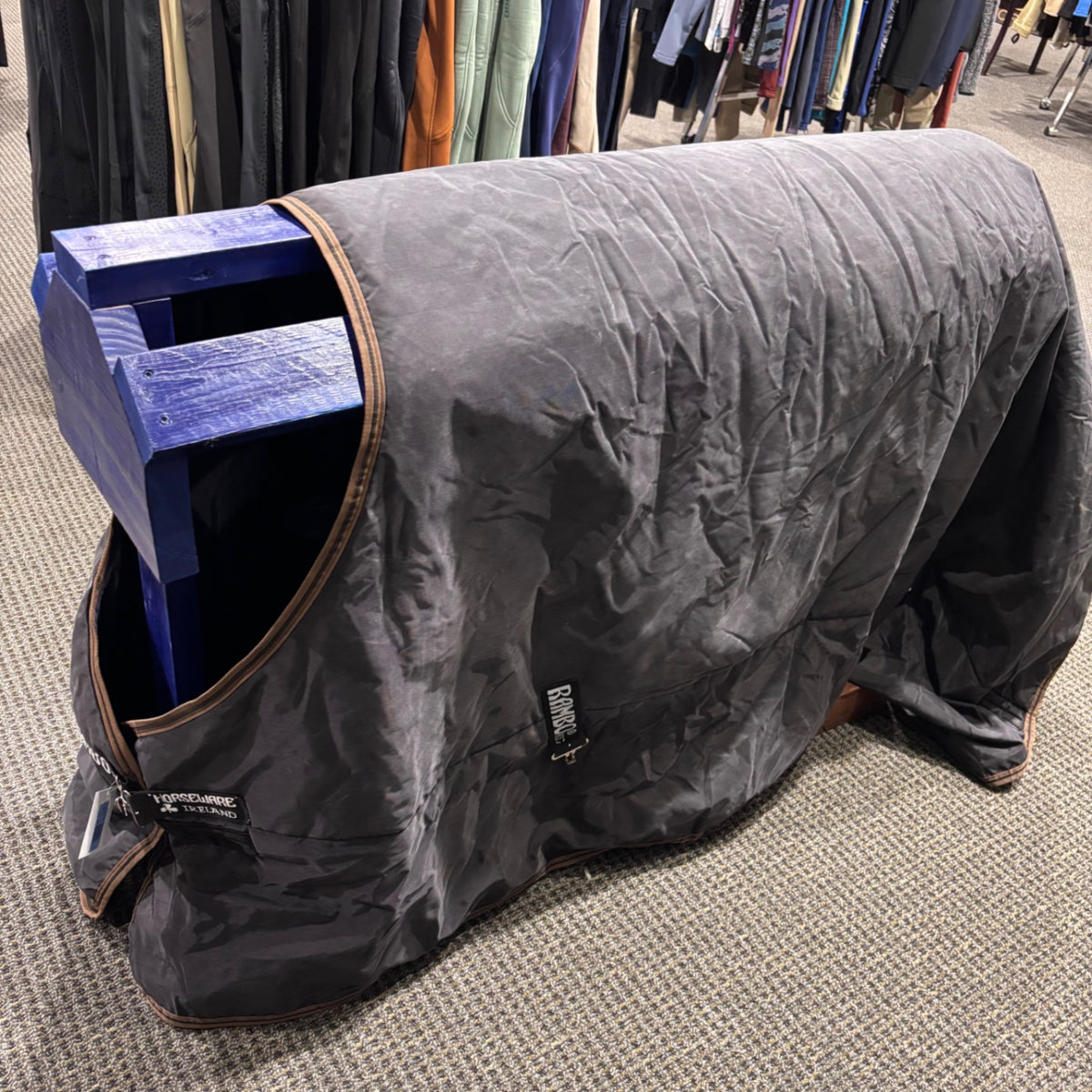 Used 87" Dark Grey Med/Heavy Rambo Turnout Blanket
