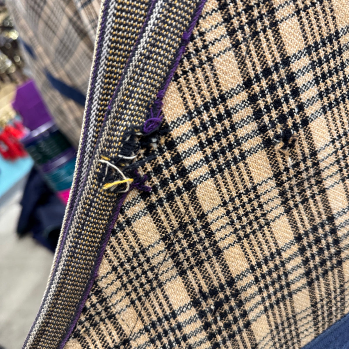Used Baker Plaid Blanket 76"