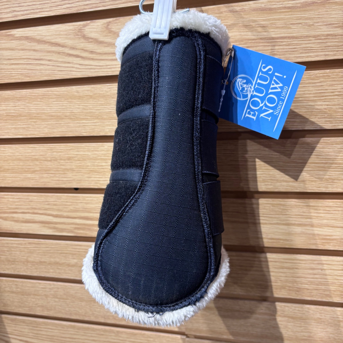 Used Large Navy Horze Fleece Lined Brushing Boots