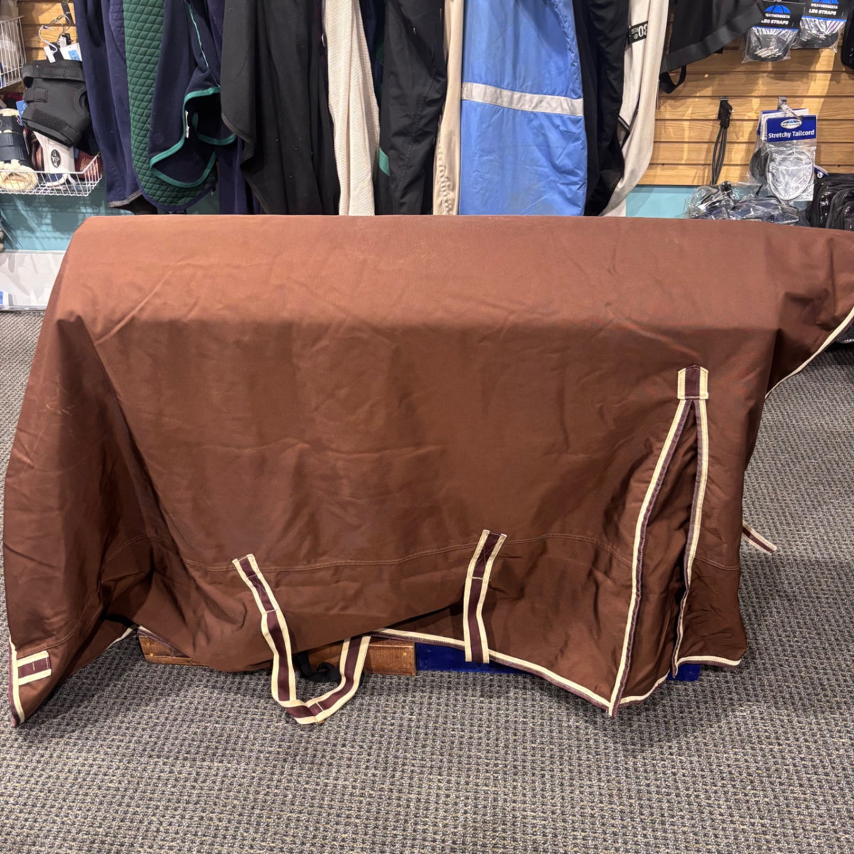 Used 80" Brown Schneiders Medium High Neck Turnout Blanket