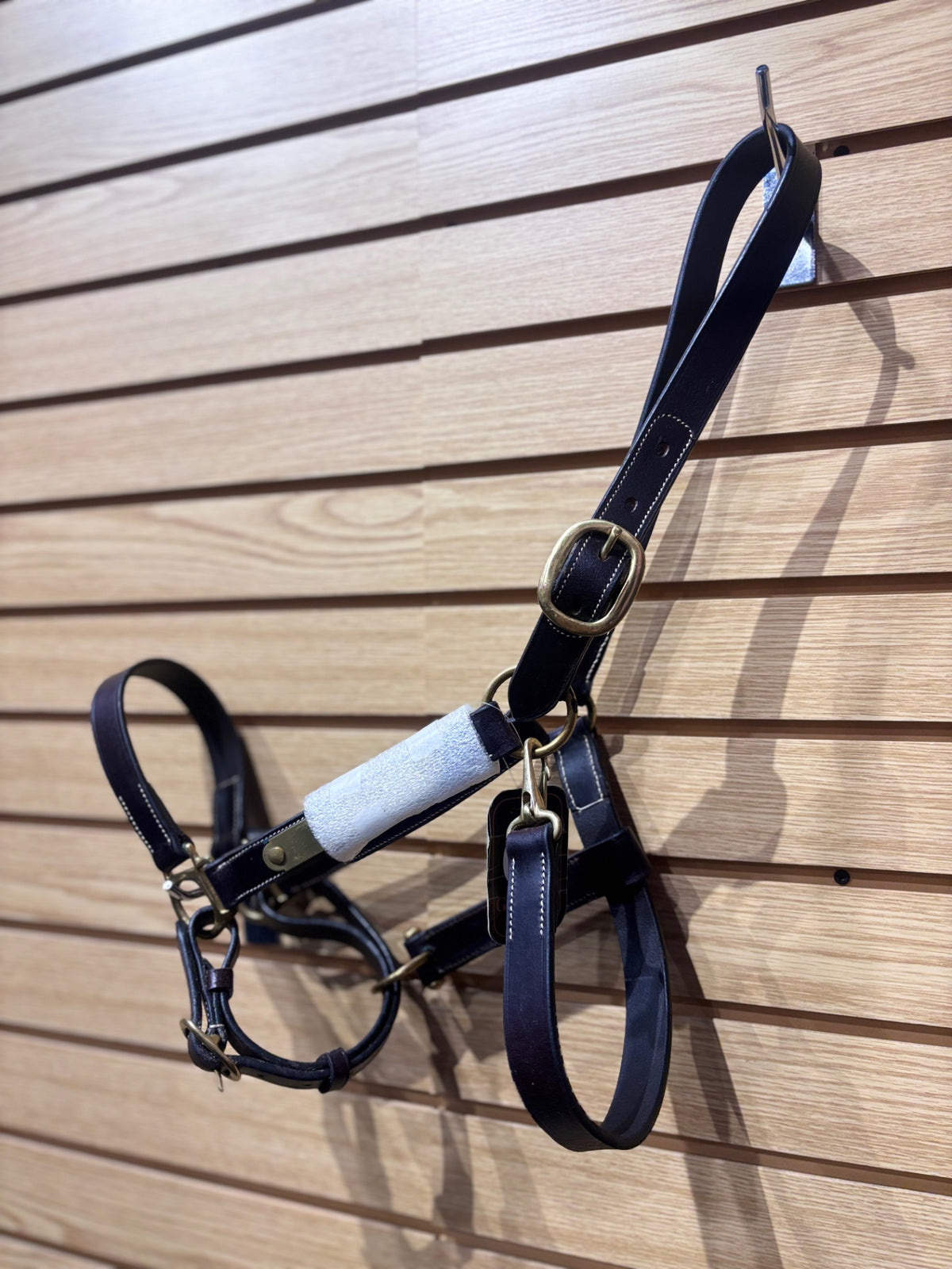 Used Horse Brown Gatsby Leather Halter *nameplate*