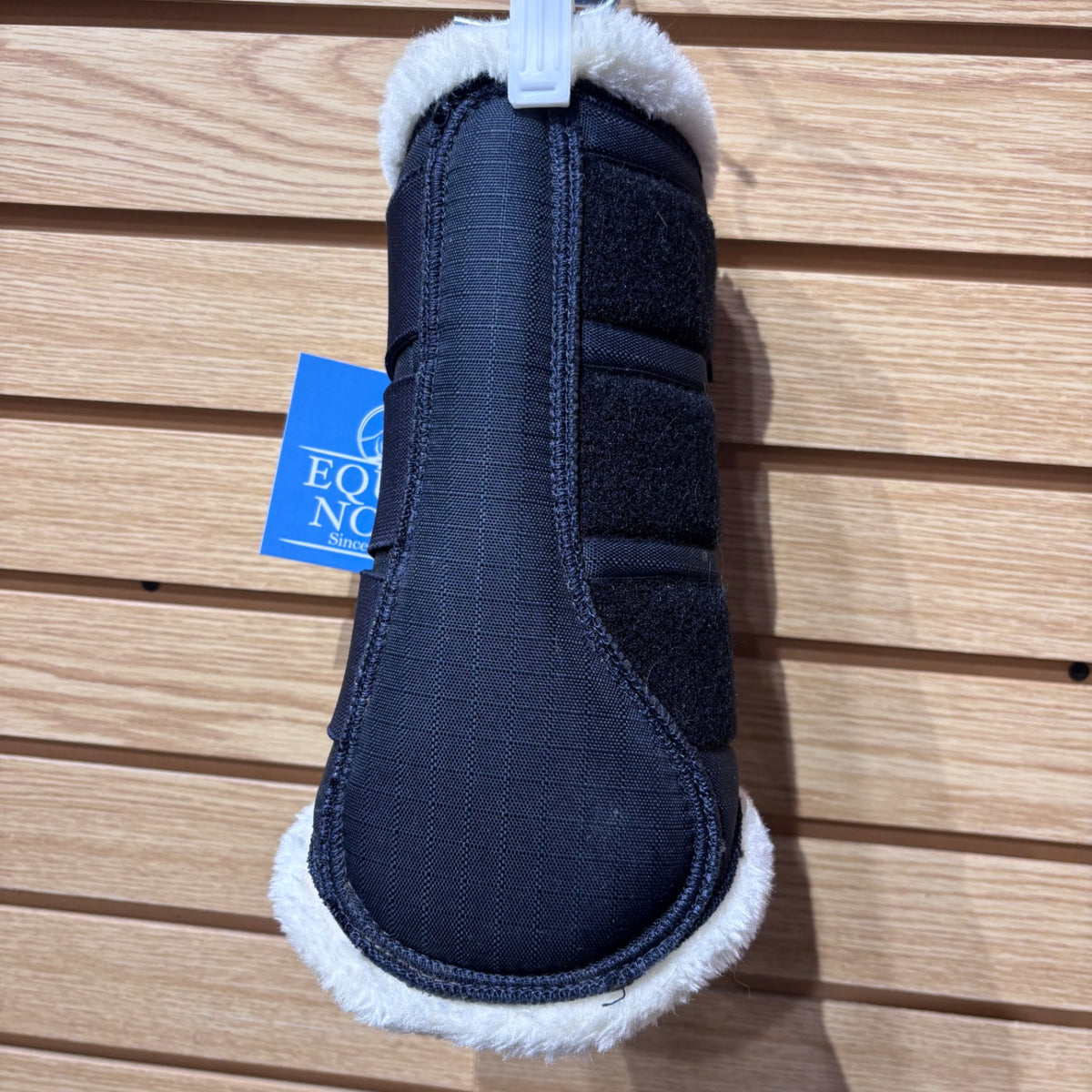 Used Large Navy Horze Fleece Lined Brushing Boots