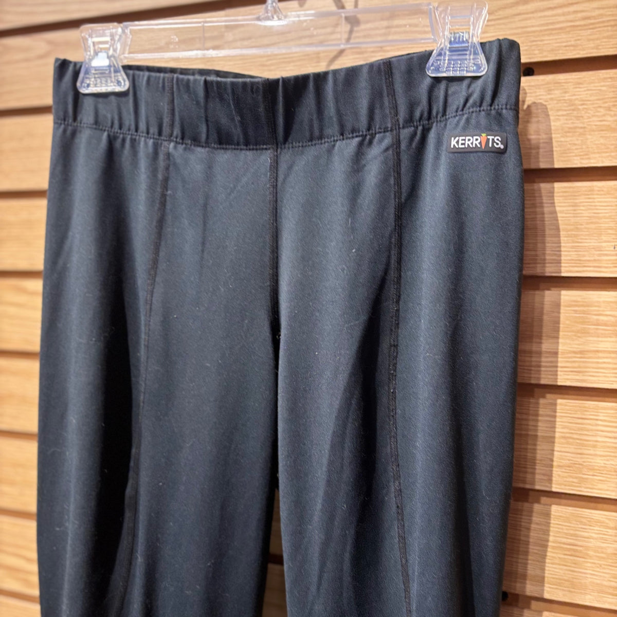 Used Large Black Kerrits Knee Patch Riding Tights