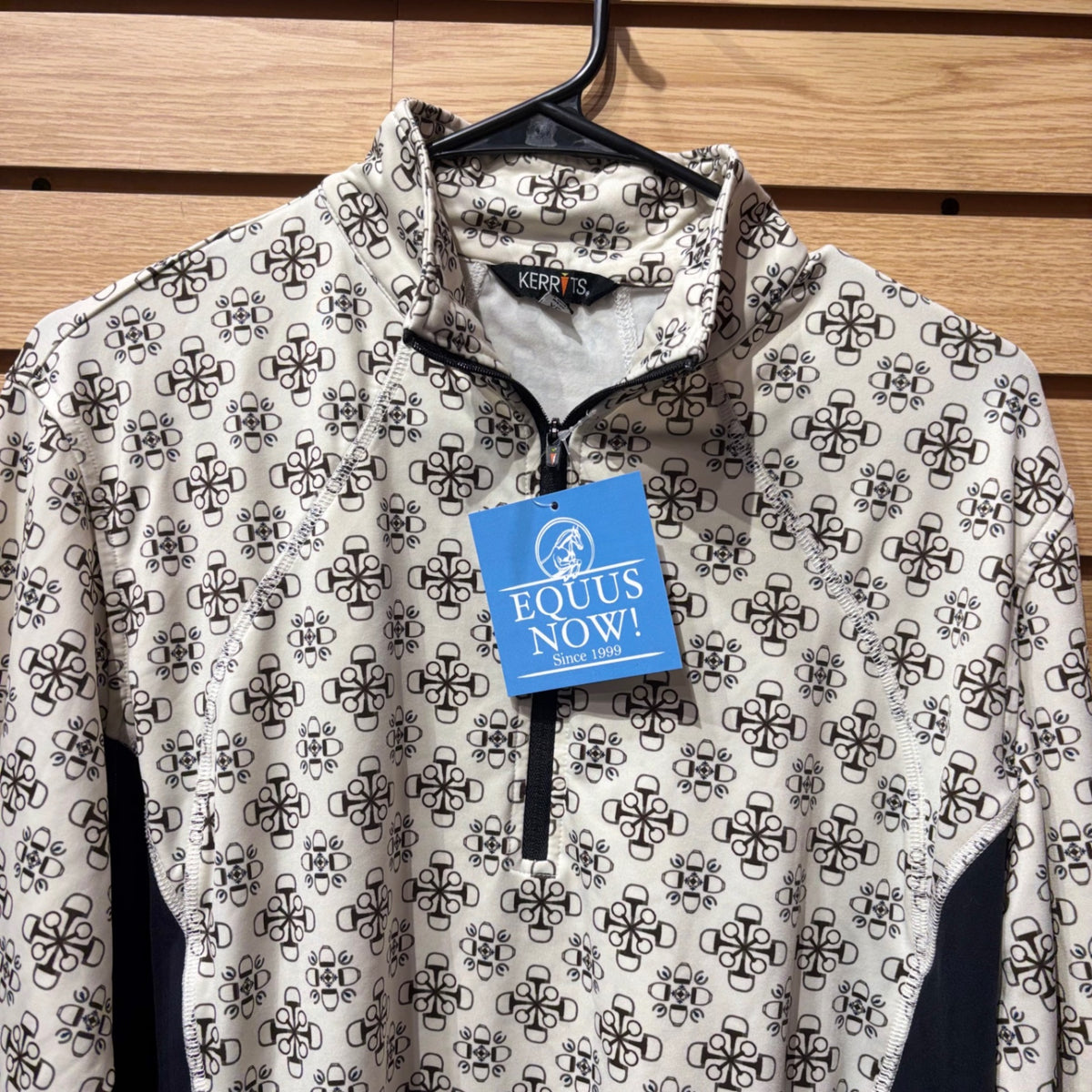 Used XL Ivory Bits Kerrits 1/4 Zip Winter Riding Shirt