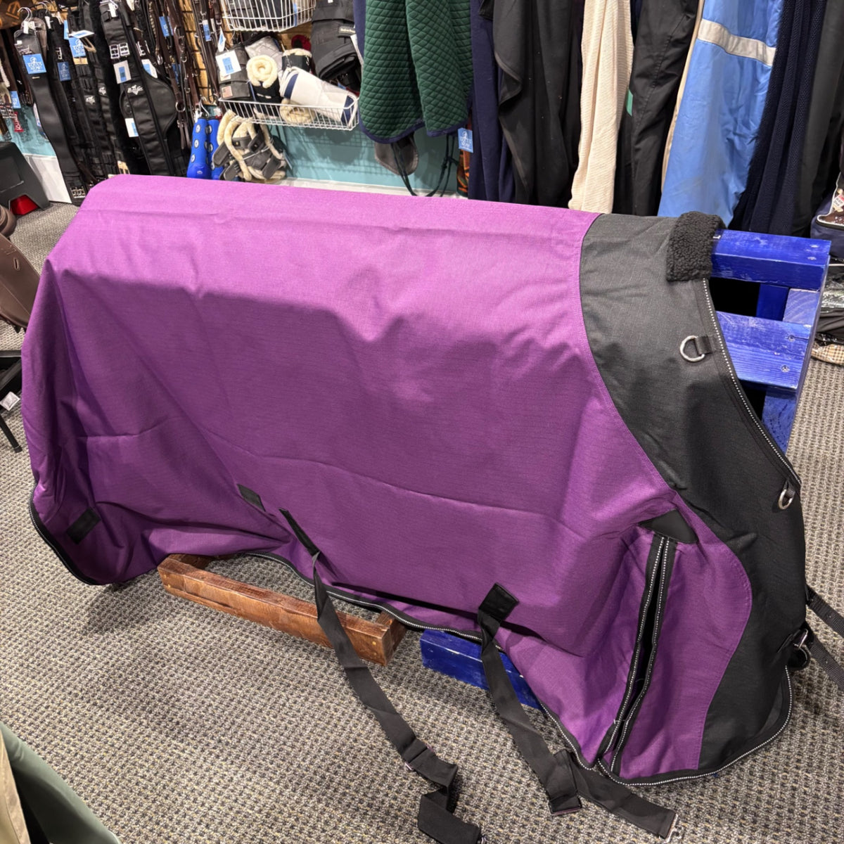 Used 78" Purple Schneiders Stormshield Contour Collar Turnout Sheet