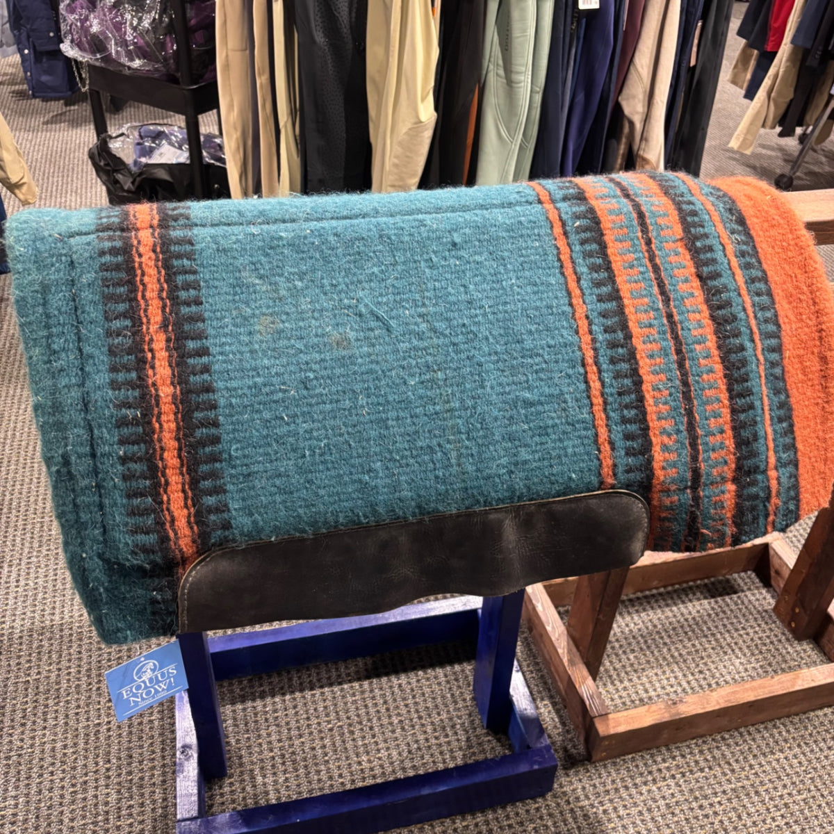 Used Teal Professionals Choice Fleece Western Saddle Pad
