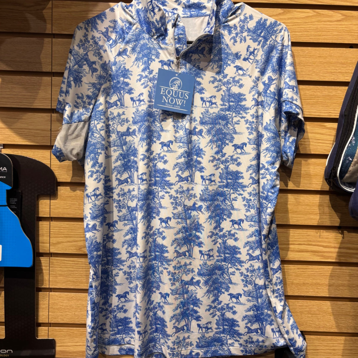 Used XXL Blue Toile DappleBay Short Sleeve Short