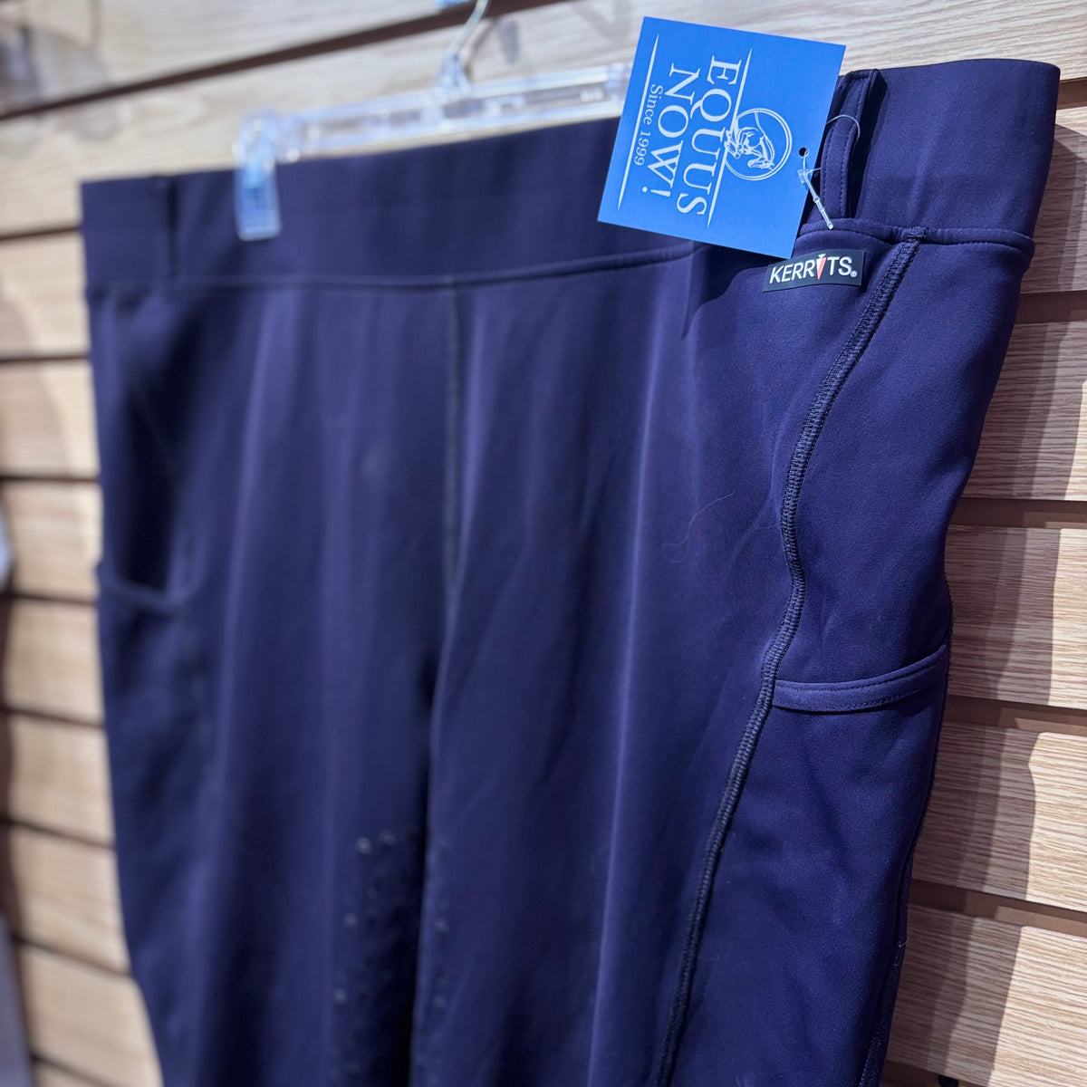 Used 2XL Dark Navy Kerrits Full Leg Silicone Breeches