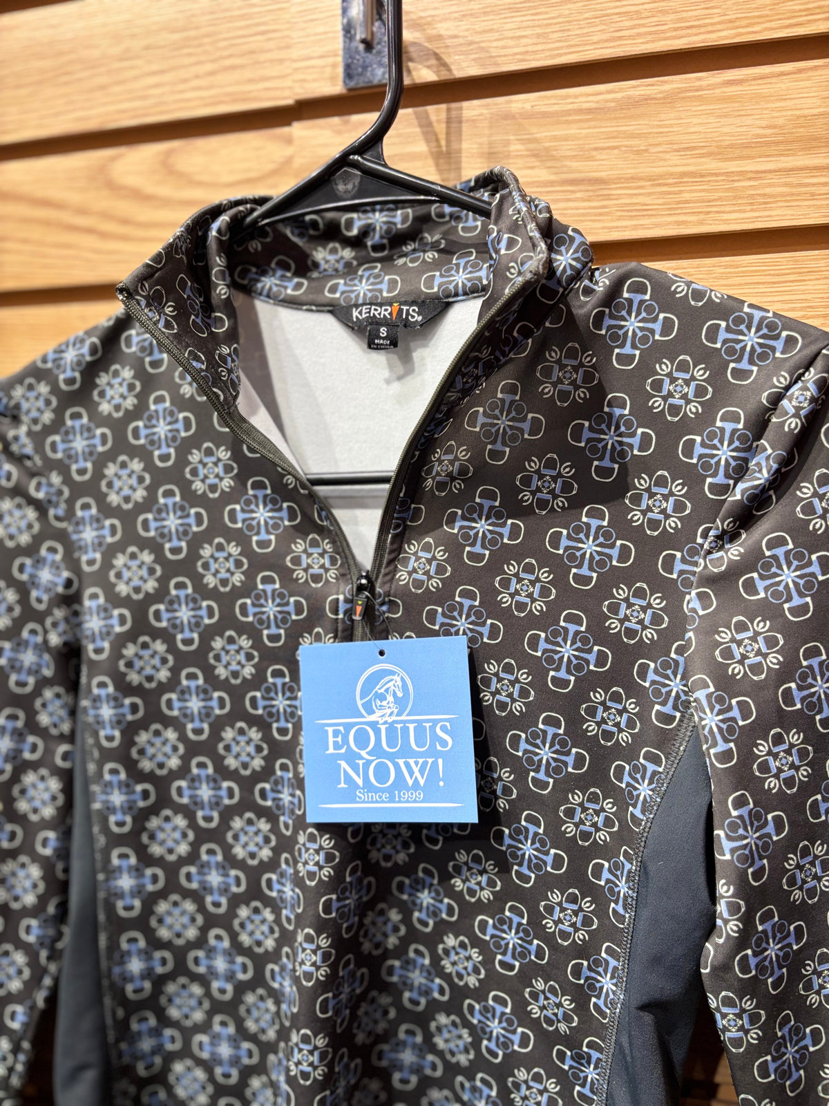 Used Youth Small Slate/Bits Kerrits Winter 1/4 Zip