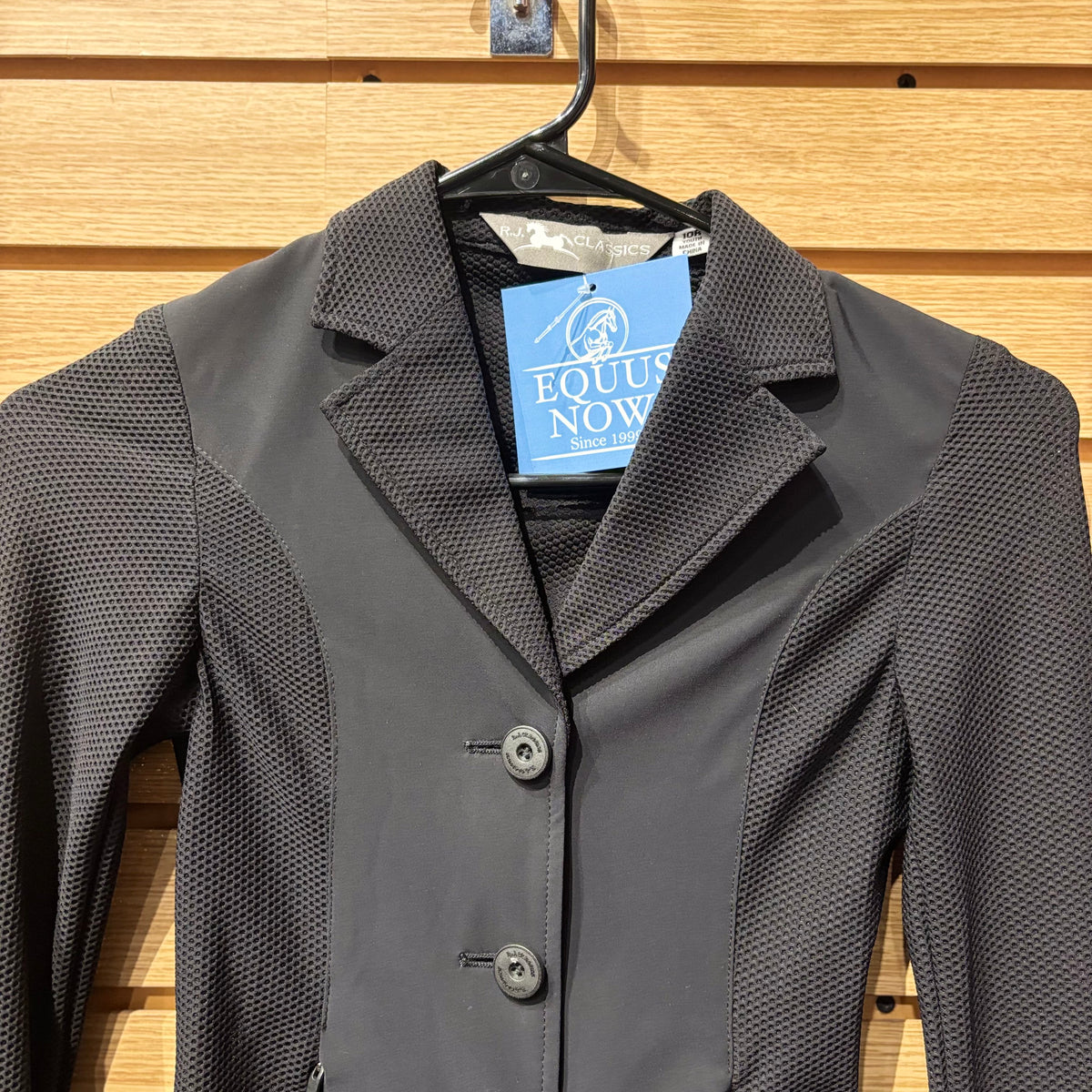 Used 10R Black RJ Classics Harmony Mesh Show Coat