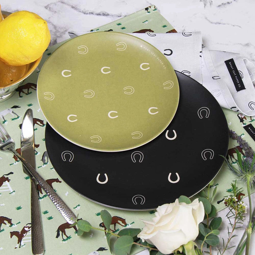 Hunt Seat Paper Co Lucky Olive Side Plate - Set of Four - sku to order - 60031750