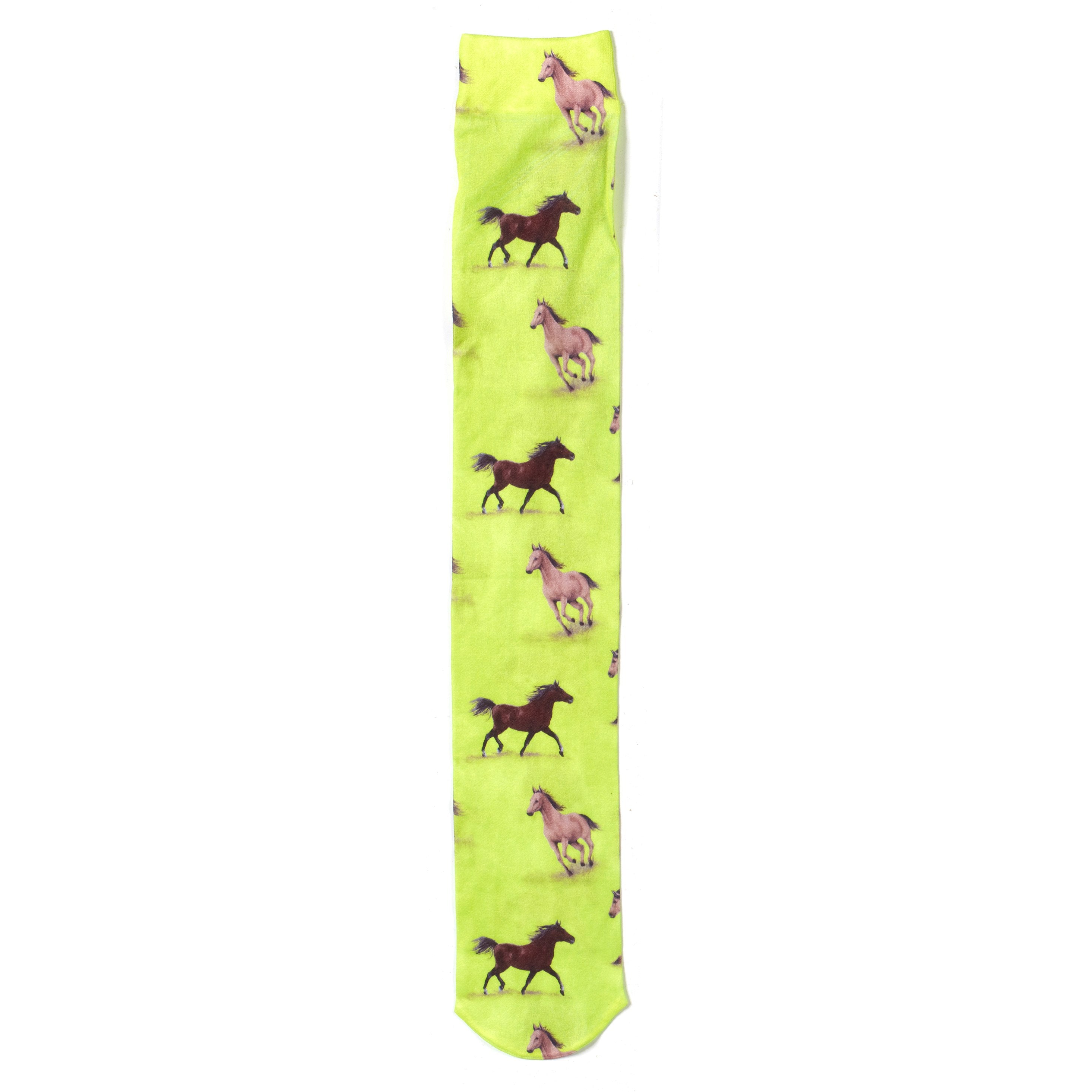 Ovation Kid's Zocks Boot Socks - Lime Horses