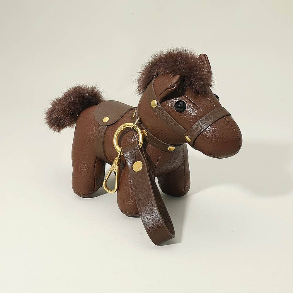 Sensibling Corp. - Faux Leather Horse Toy Keychain Bag Charm