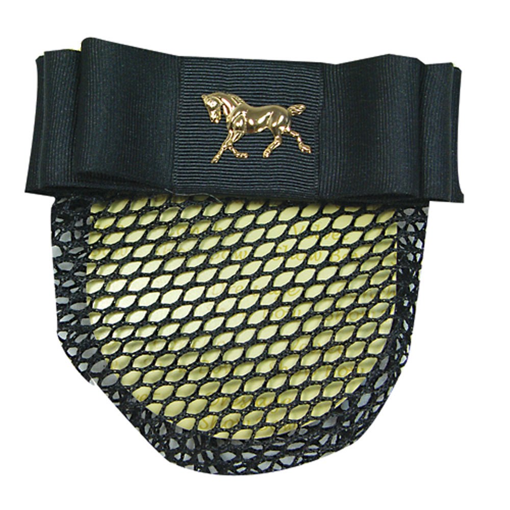 Show Bow 1.5 Inch Ribbon with Horse Charm - Gold